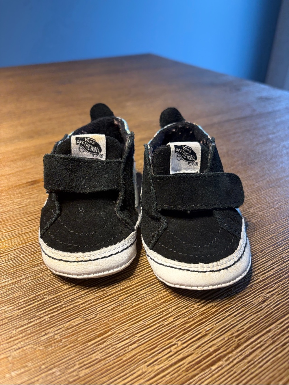 Vans Black and White with Lamas - Baby Walker Shoe with Velcro Strap
